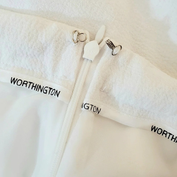 Worthington Textured Crepe White Skort NWT 14 - Picture 5 of 13